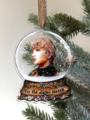 Taylor Swift ‘tis the damn season’ Snow Globe Ornament CLEAR!