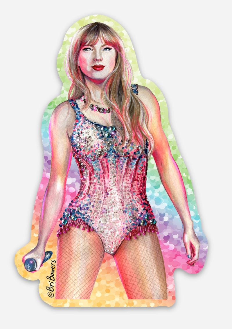 Taylor Swift Eras Tour Glitter Sticker – Bri Bowers