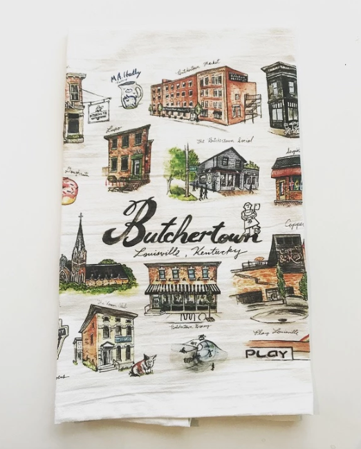 Bri Bowers - Watercolor Louisville Tea Towel – Revelry Boutique