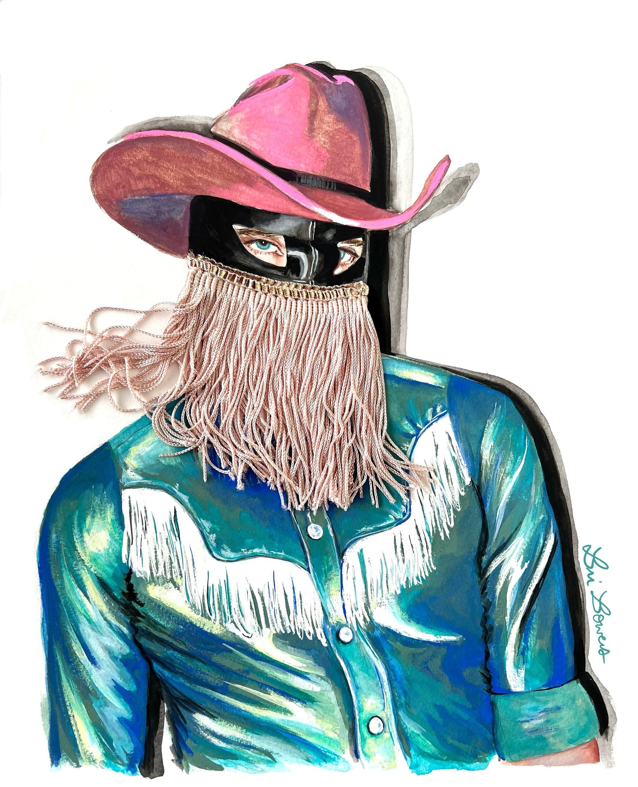 Orville Peck Watercolor Print - 8.5
